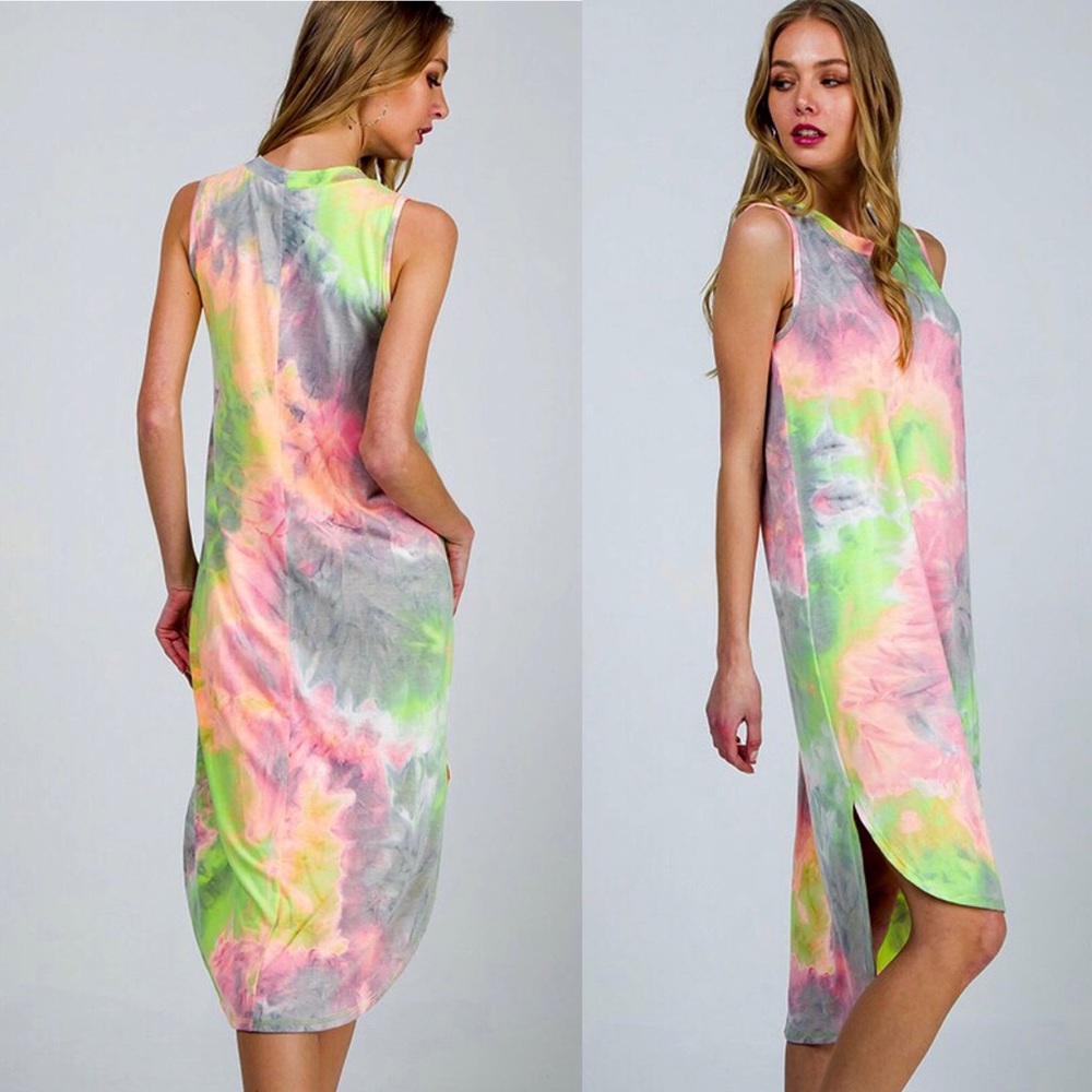 SALE NEW Boutique Dress Gypsy Boho Tie Dye - Picture 5 of 7